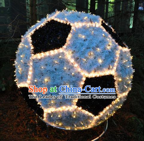 Traditional Handmade Christmas Lights Show Decorations Shiny Football Lamplight LED Lanterns