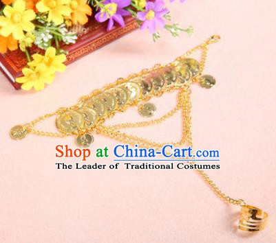 Indian Traditional Belly Dance Accessories Golden Bracelets for Women