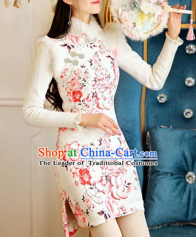 Chinese National Tangsuit Qipao Dress Cheongsam Vests Clothing for Women