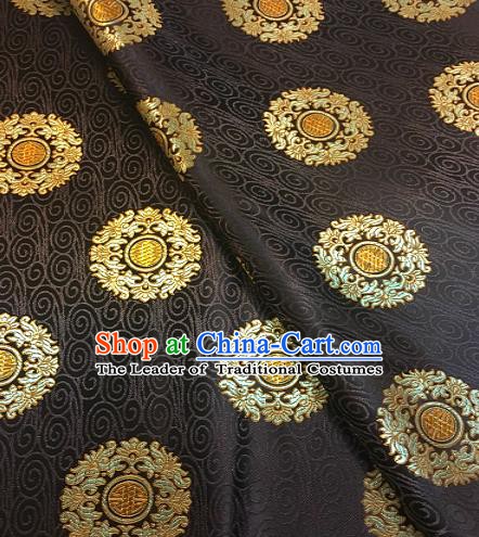 Chinese Traditional Fabric Tang Suit Coffee Brocade Chinese Fabric Asian Tibetan Robe Material