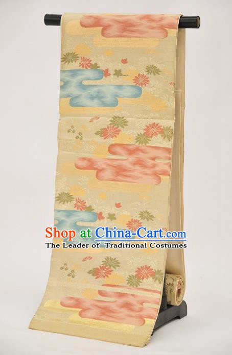 Traditional Japanese Kimono Printing Brocade Belts Kimonos Yukata Waistband for Women