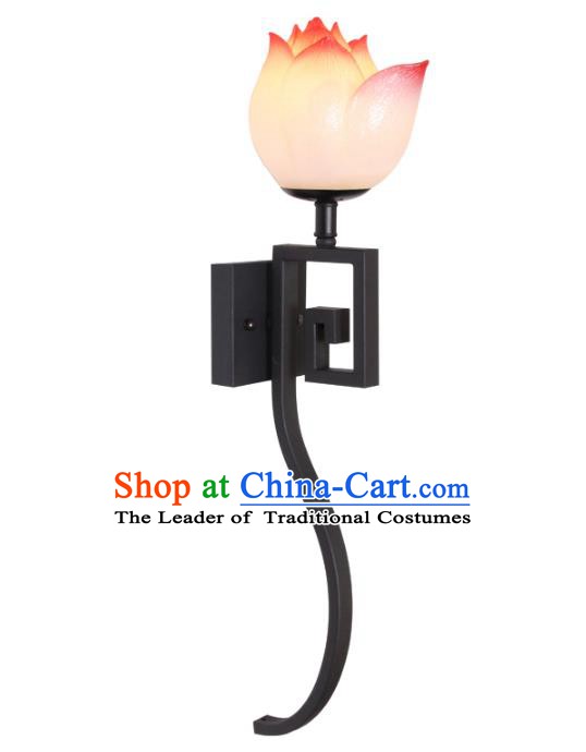 Handmade Traditional Chinese Lotus Lantern Wall Lamp New Year Lantern