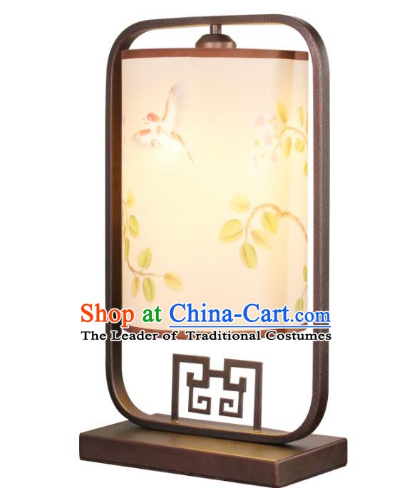 Handmade Traditional Chinese Lantern Desk Lamp Hand Painting Lantern