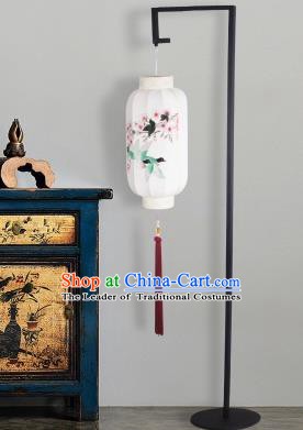 Traditional Asian Chinese Lanterns China Ancient Floor Lamp Printing Birds Palace Lantern
