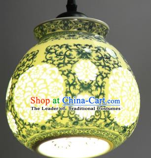 China Handmade Ceramics Lantern Traditional Lanterns New Year Palace Ceiling Lamp