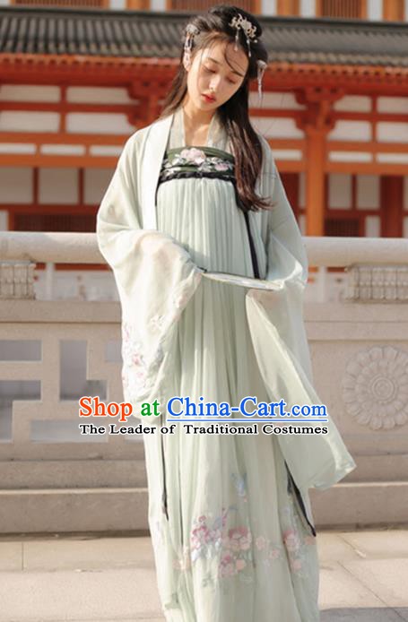 Ancient Chinese Tang Dynasty Palace Princess Embroidered Dress for Women