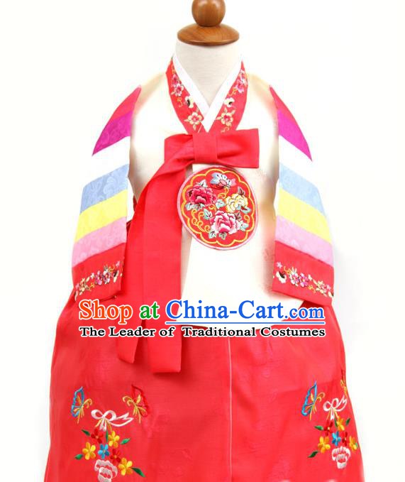 Korean Traditional White Hanbok Clothing Korean Children Fashion Apparel Hanbok Costumes for Kids