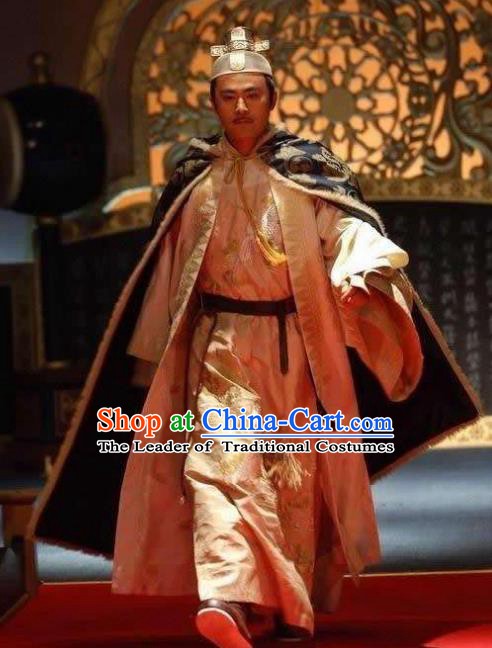 Ancient Chinese Song Dynasty Taizong Emperor Zhao Guangyi Replica Costume for Men