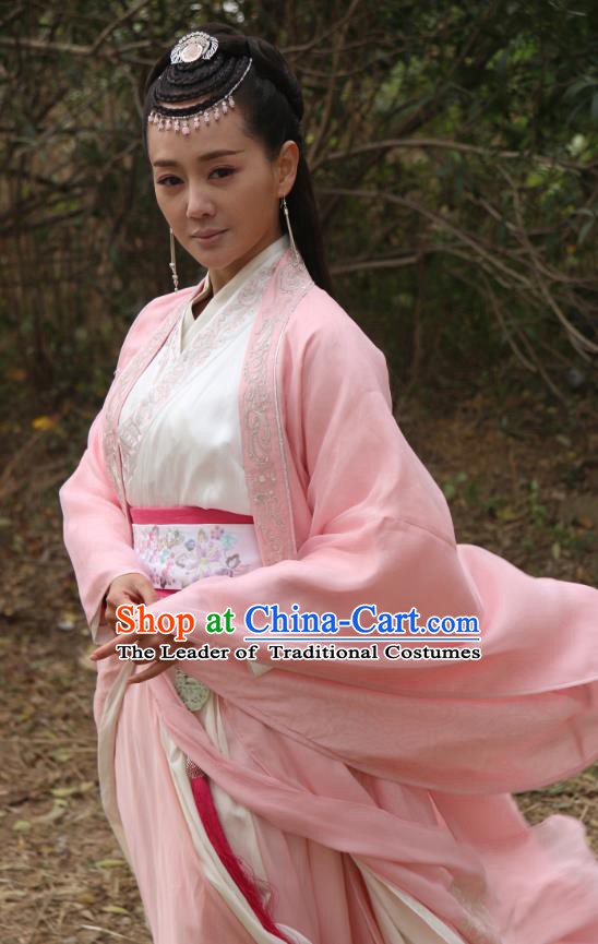 Chinese Song Dynasty Palace Princess Embroidered Dress Ancient Hanfu Replica Costume for Women