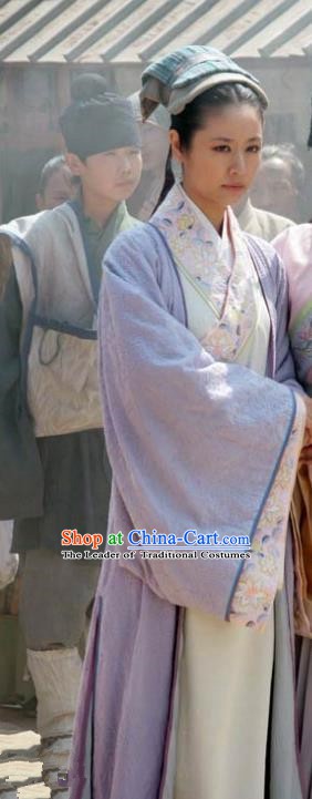 Chinese Ancient Song Dynasty Wife of Su Shi Wang Fu Replica Costume for Women