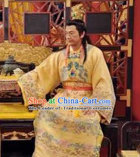 Chinese Ancient Song Dynasty Ren Emperor Zhao Zhen Replica Costume for Men