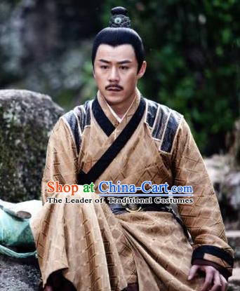 Traditional Chinese Tang Dynasty Swordsman Imperial Bodyguard Replica Costume for Men
