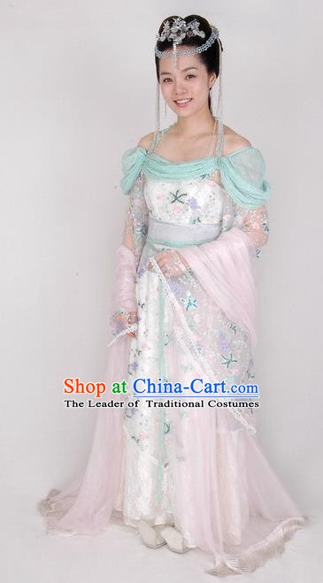 Chinese Ancient Tang Dynasty Princess Dress Embroidered Replica Costume for Women