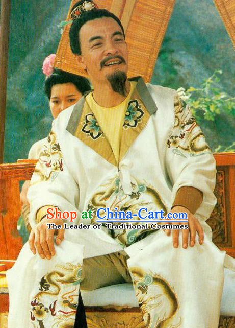 Chinese Ancient Emperor Tang Dynasty Imperator Li Longji Embroidered Replica Costume for Men