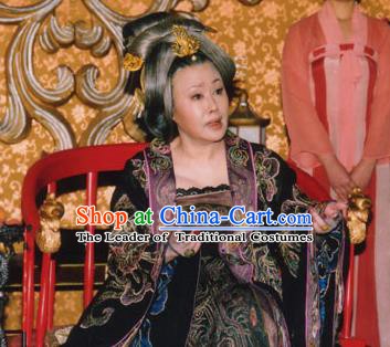Chinese Tang Dynasty Queen Wu Zetian Embroidered Hanfu Dress Ancient Empress Replica Costume for Women