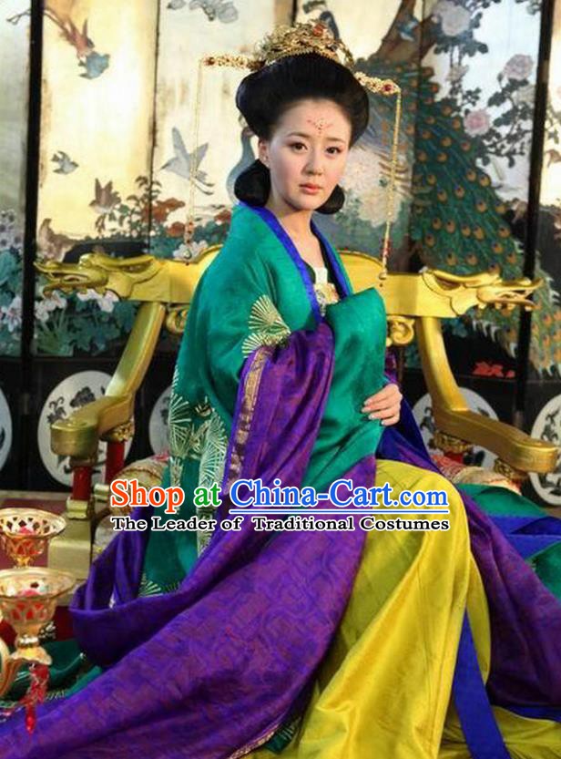 Traditional Chinese Ancient Costume Ancient  Tang Dynasty Hanfu Dress Clothing