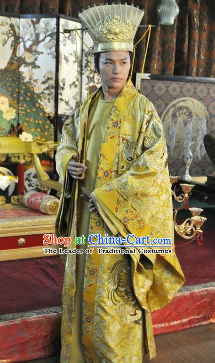 Traditional Chinese Ancient Tang Dynasty Imperial Robe Emperor Gaozong Li Zhi Replica Costume for Men