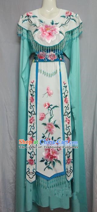 Top Grade Chinese Beijing Opera Actress Costume China Professional Peking Opera Diva Green Dress