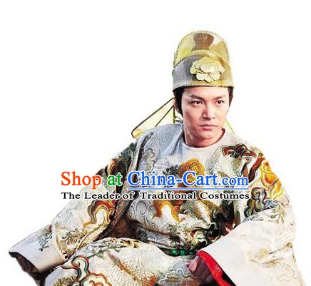 Traditional Chinese Ancient Emperor Gaozong of Tang Dynasty Li Zhi Replica Costume for Men