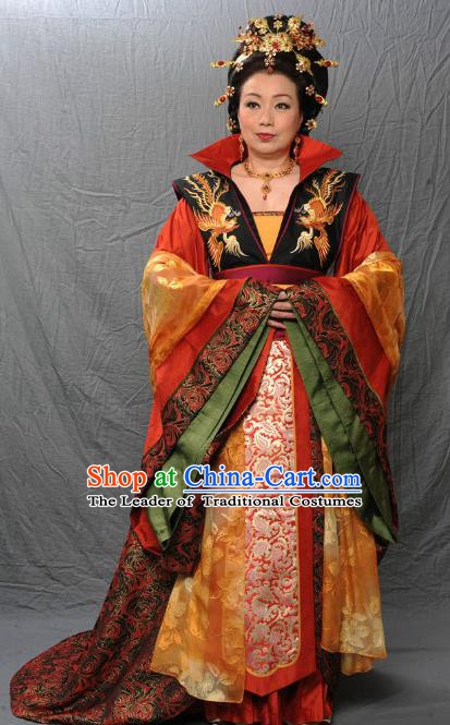 Chinese Ancient Tang Dynasty Empress Dowager Hanfu Dress Historical Costume for Women