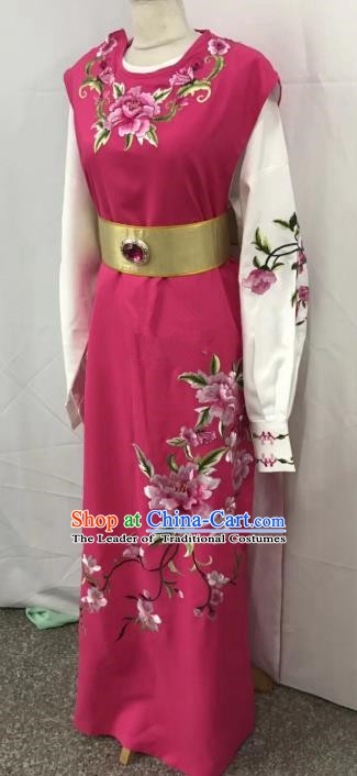 Chinese Beijing Opera Scholar Jia Baoyu Costume Peking Opera Niche Rosy Embroidery Robe for Adults
