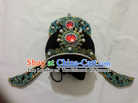Traditional Chinese Beijing Opera Niche Hair Accessories Peking Opera Scholar Black Hats Headwear
