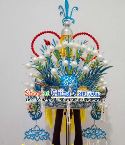 Traditional Chinese Beijing Opera Queen Phoenix Coronet Hair Accessories Peking Opera Actress Hats Headwear