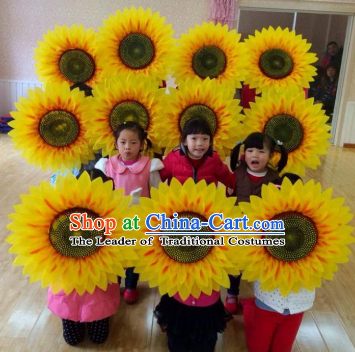 Chinese Folk Dance Props Accessories Stage Performance Sunflowers for Kids