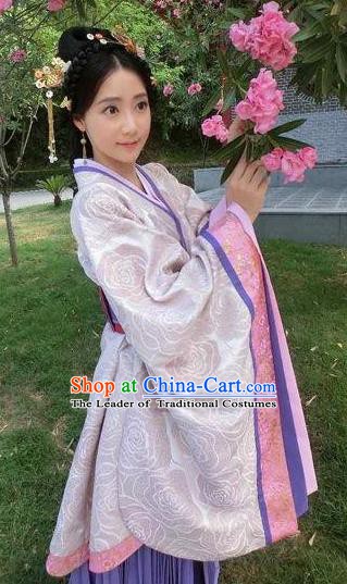 Chinese Han Dynasty Imperial Concubine Hanfu Dress Ancient Palace Lady Traditional Replica Costume for Women