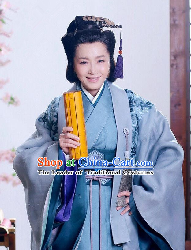 Ancient Traditional Chinese Han Dynasty Queen Mother Replica Costume Hanfu Dress for Women