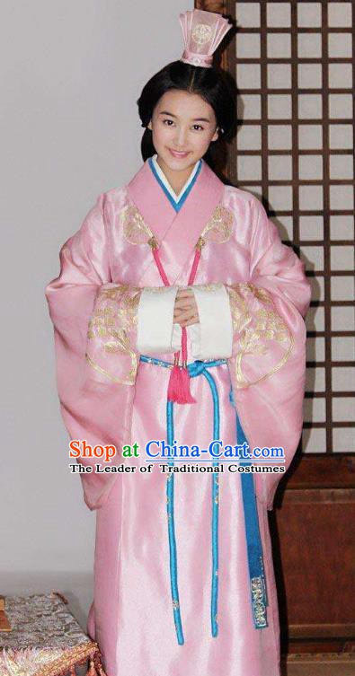Ancient Traditional Chinese Han Dynasty Nobility Lady Liu Yan Replica Costume Hanfu Dress for Women