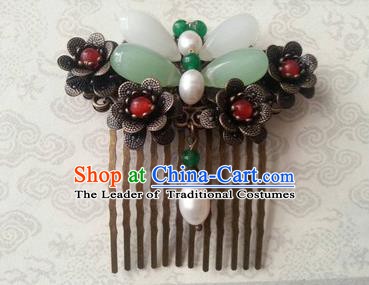 Chinese Ancient Handmade Hair Accessories Classical Tassel Hairpins Butterfly Hair Comb for Women