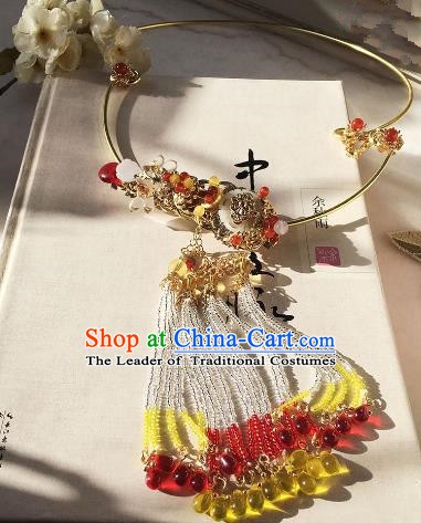 Chinese Ancient Handmade Accessories Tassel Necklace Hanfu Necklet for Women