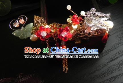 Chinese Handmade Ancient Hairpins Hair Accessories Classical Hanfu Butterfly Hair Stick for Women