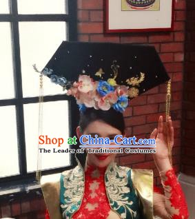 Top Grade China Hair Accessories Qing Dynasty Princess Phoenix Coronet Stage Performance Palace Headdress for Women