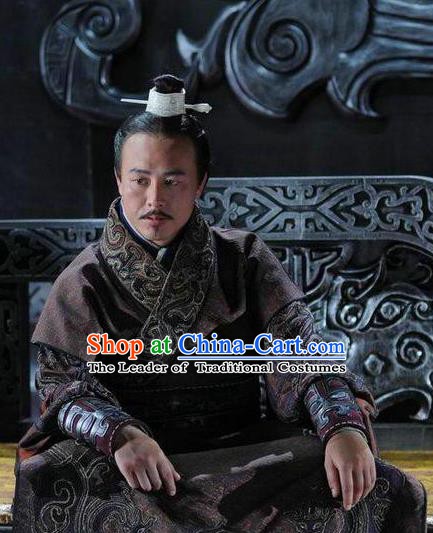 Traditional Ancient Chinese Spring and Autumn Period Wu State King Fu Chai Replica Costumes for Men