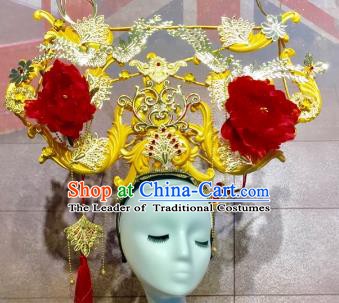 Top Grade China Handmade Hair Accessories Stage Performance Queen Phoenix Coronet Headdress for Women