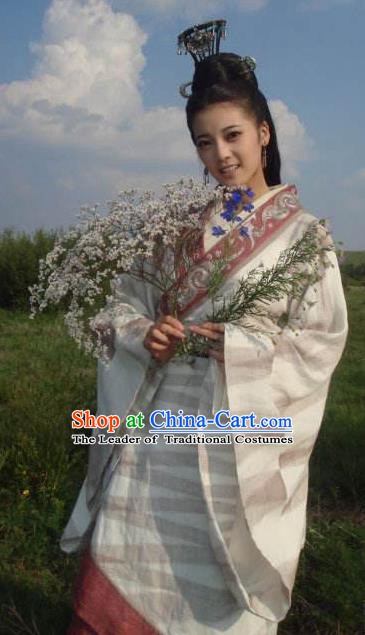 Ancient Chinese Qin Dynasty Palace Lady Dress Replica Costume for Women