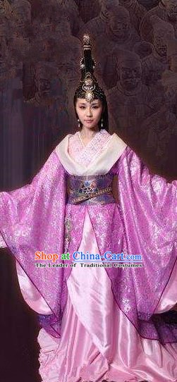 Chinese Ancient Qin Dynasty Imperial Concubine Mei Jiang Hanfu Dress Replica Costume for Women