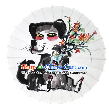 Chinese Traditional Artware Dance Umbrella Ink Painting Gog Paper Umbrellas Oil-paper Umbrella Handmade Umbrella