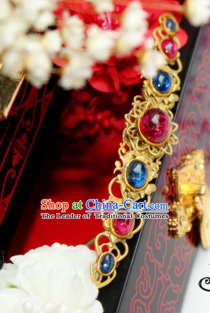Chinese Handmade Classical Hair Accessories Wedding Crystal Hairpins Hanfu Hairpin for Women