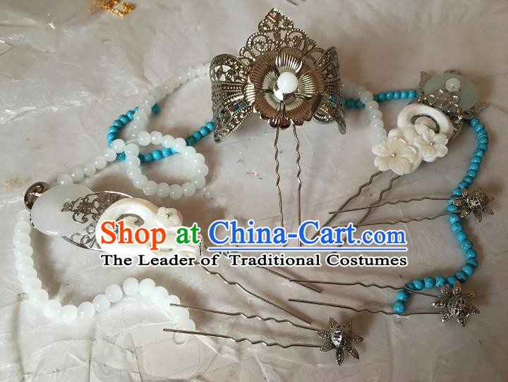 Traditional Chinese Ancient Princess Hair Accessories Hairpins Complete Set for Women