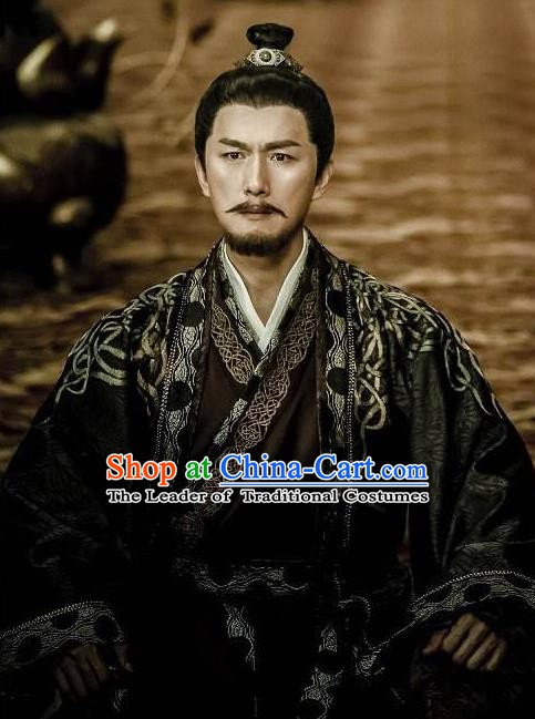 Chinese Ancient Tang Dynasty Chancellor Shi Siming Replica Costume for Men