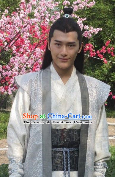 Chinese Ancient Tang Dynasty Nobility Childe Xue Shao Replica Costume for Men