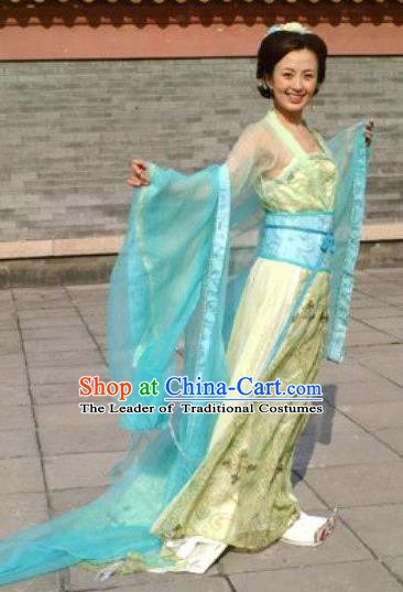 Chinese Ancient Tang Dynasty Imperial Consort Xu Hanfu Dress Embroidered Replica Costume for Women