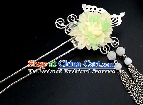 Traditional Chinese Ancient Wedding Hair Accessories Butterfly Flowers Hairpins for Women