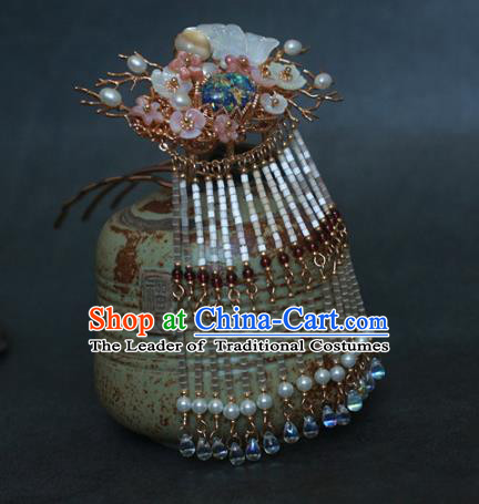 Traditional Chinese Ancient Tassel Hair Clip Hair Accessories Handmade Hanfu Hairpins for Women