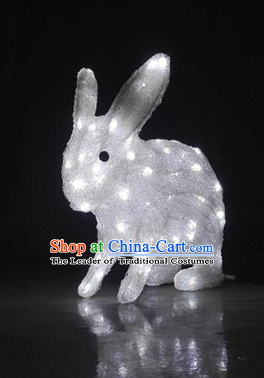 Traditional Handmade Chinese Zodiac Rabbit Electric LED Lights Lamps Lamp Decoration