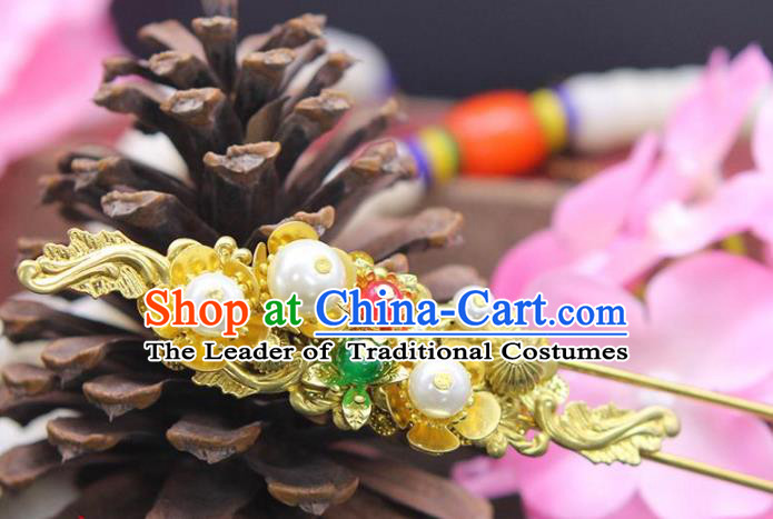 Chinese Ancient Hair Accessories Hanfu Hairpins Traditional Xiuhe Suit Hair Clip Headwear for Women