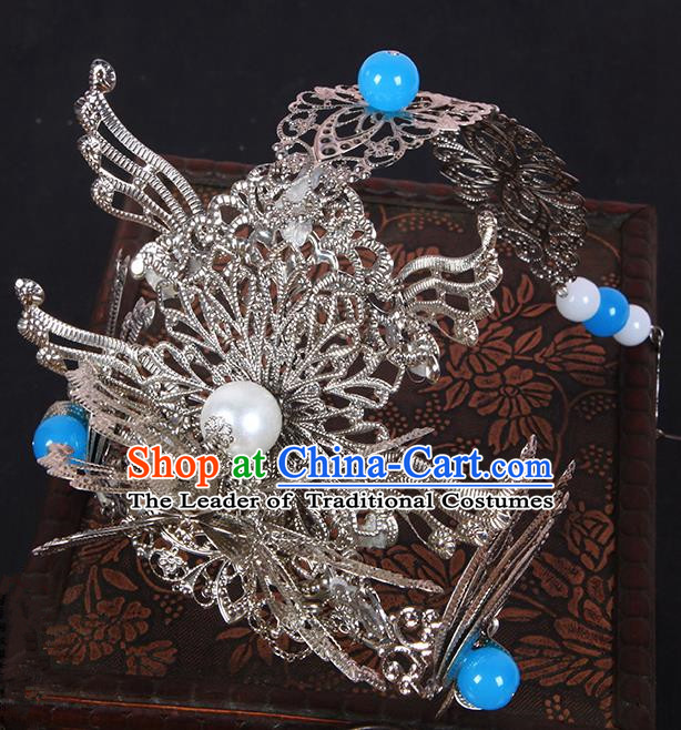 Chinese Ancient Hair Accessories Hanfu Hairpins Phoenix Coronet Traditional Palace Headwear for Women